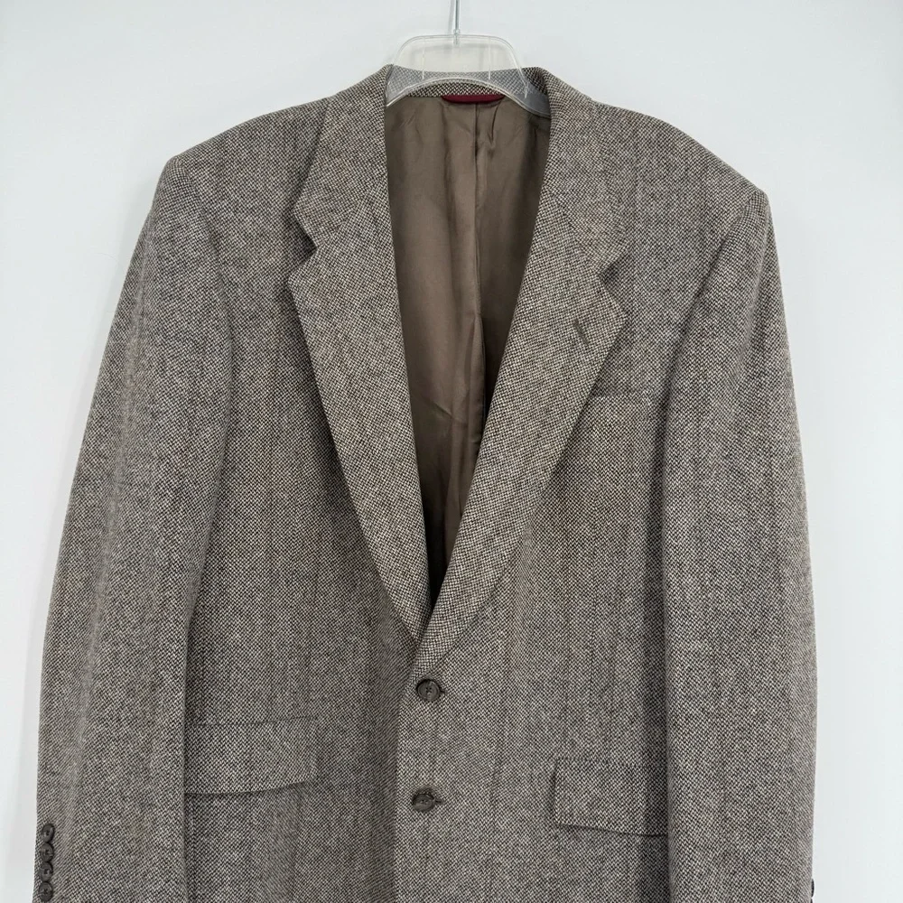 Hart Schaffner Marx Size 44L Wool Blazer Sport Coat Suit Jacket black 2 button